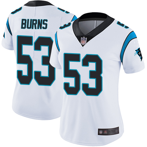 Carolina Panthers Limited White Women Brian Burns Road Jersey NFL Football 53 Vapor Untouchable